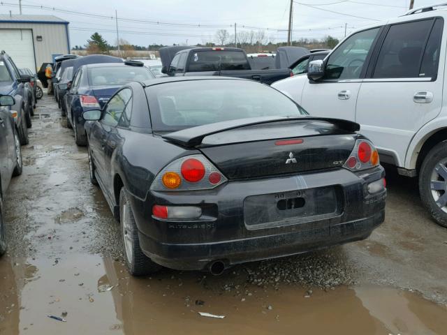 4A3AC84H23E125712 - 2003 MITSUBISHI ECLIPSE GT BLACK photo 3