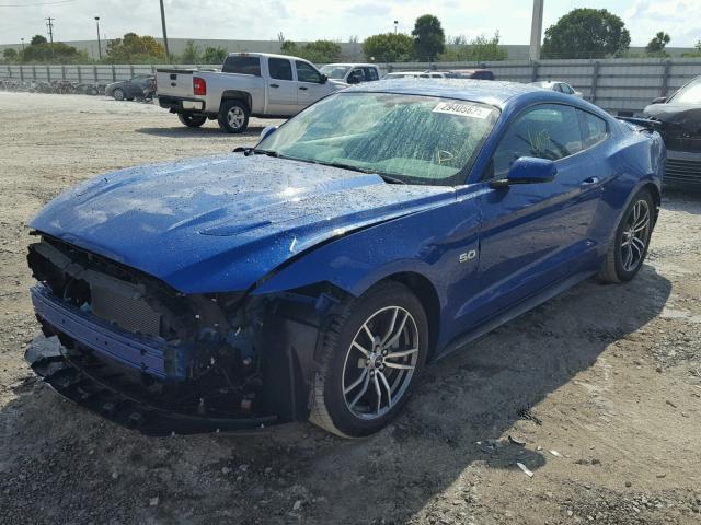 1FA6P8CF4H5324352 - 2017 FORD MUSTANG GT BLUE photo 2
