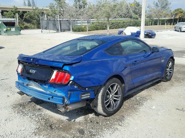 1FA6P8CF4H5324352 - 2017 FORD MUSTANG GT BLUE photo 4