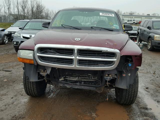 1D7HG48N63S281256 - 2003 DODGE DAKOTA QUA MAROON photo 9