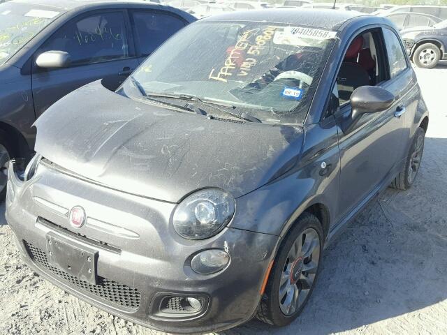 3C3CFFKR9HT570804 - 2017 FIAT 500 POP GRAY photo 2