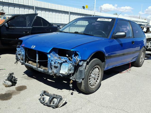 2HGED6347KH527769 - 1989 HONDA CIVIC BLUE photo 2