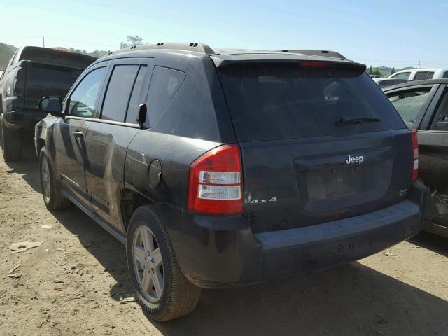 1J8FF47W78D647339 - 2008 JEEP COMPASS SP BLACK photo 3