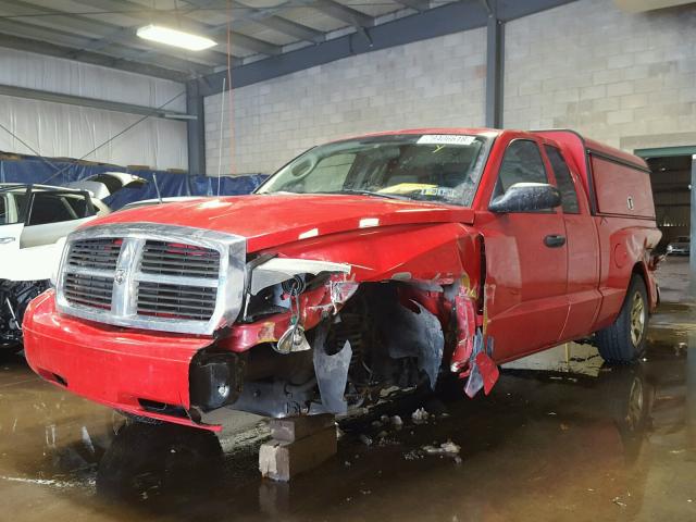 1D7HE42NX6S694039 - 2006 DODGE DAKOTA SLT RED photo 2