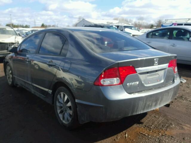 19XFA16809E008016 - 2009 HONDA CIVIC EX GRAY photo 3