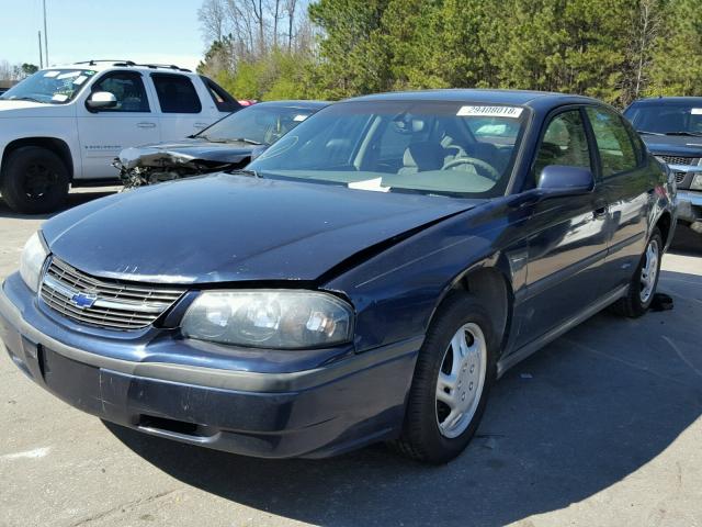 2G1WF55E8Y9145842 - 2000 CHEVROLET IMPALA BLUE photo 2