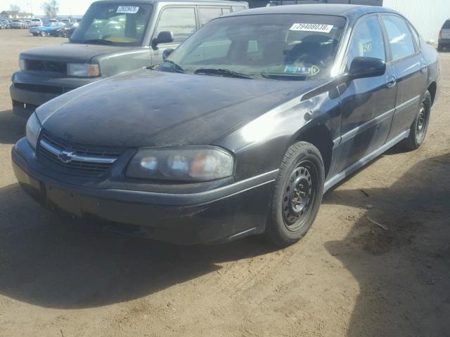 2G1WF52E839308485 - 2003 CHEVROLET IMPALA BLACK photo 2