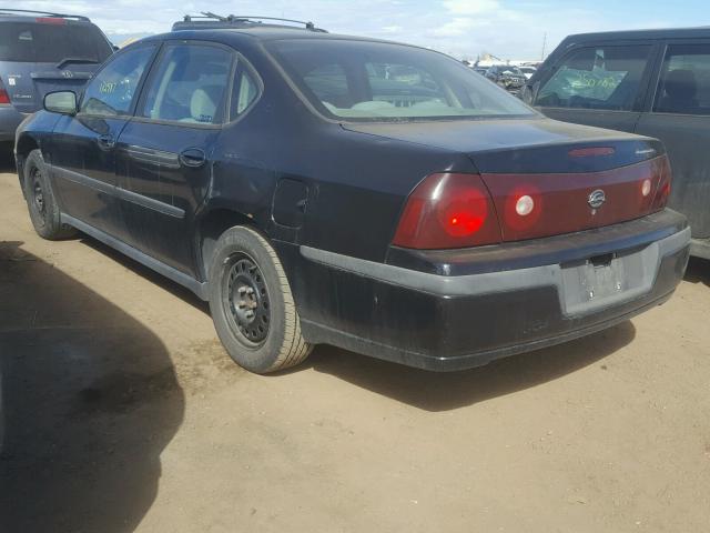 2G1WF52E839308485 - 2003 CHEVROLET IMPALA BLACK photo 3