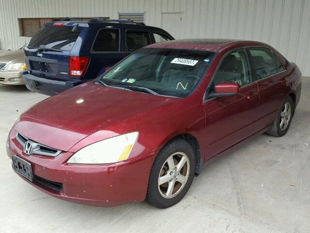 1HGCM56755A075640 - 2005 HONDA ACCORD EX BURGUNDY photo 2