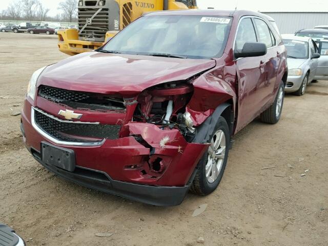 2CNALBEW7A6230109 - 2010 CHEVROLET EQUINOX LS MAROON photo 2