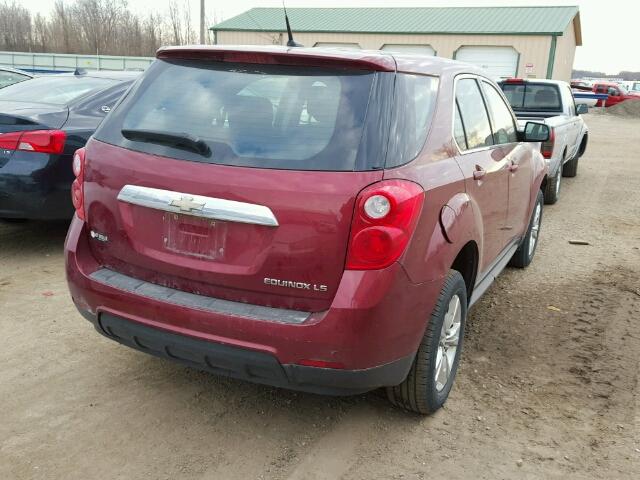 2CNALBEW7A6230109 - 2010 CHEVROLET EQUINOX LS MAROON photo 4