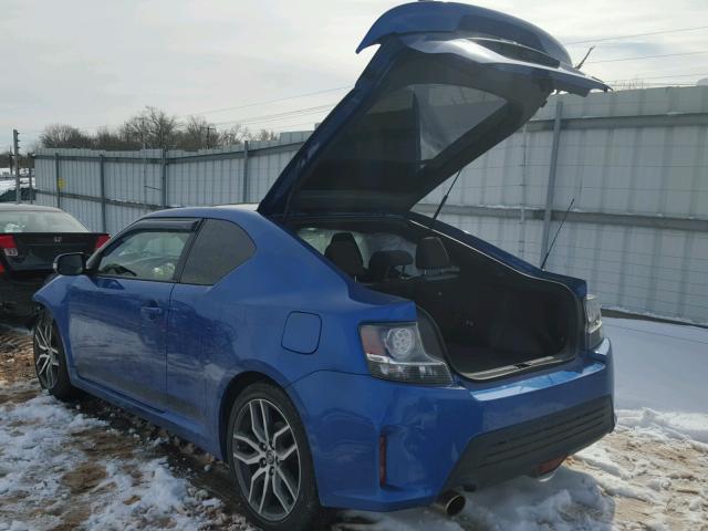 JTKJF5C72FJ002594 - 2015 TOYOTA SCION TC 蓝色 照片 3