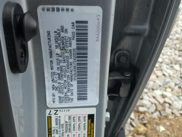 5Y2SL65817Z420535 - 2007 PONTIAC VIBE SILVER photo 10