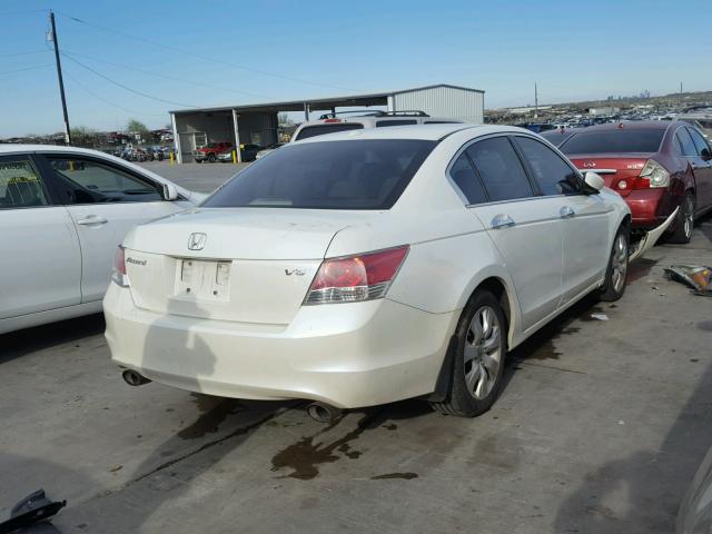 1HGCP36898A024490 - 2008 HONDA ACCORD EXL WHITE photo 4