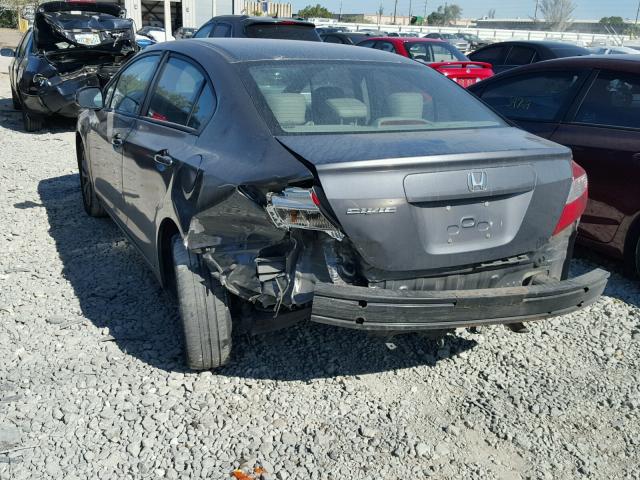 19XFB2F90CE026647 - 2012 HONDA CIVIC EXL GRAY photo 3