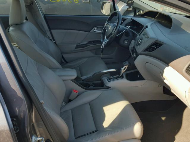 19XFB2F90CE026647 - 2012 HONDA CIVIC EXL GRAY photo 5