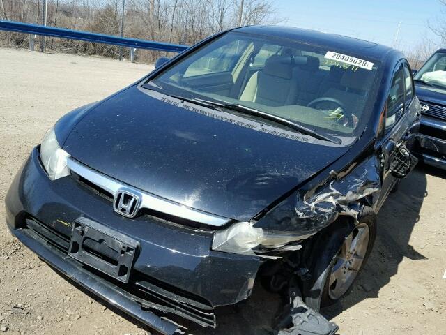 1HGFA16856L116118 - 2006 HONDA CIVIC EX BLACK photo 2