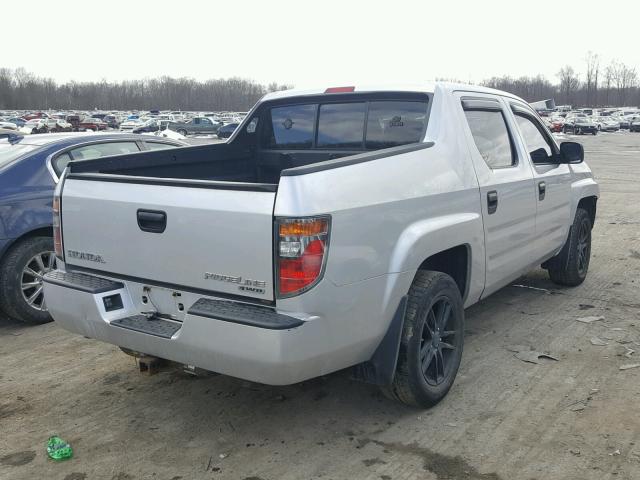 2HJYK16226H567886 - 2006 HONDA RIDGELINE SILVER photo 4