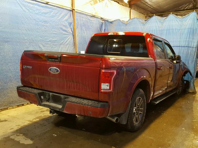 1FTEW1EF5HFB07514 - 2017 FORD F150 SUPER RED photo 4