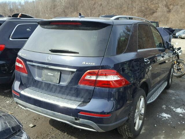 4JGDA5HB2FA602723 - 2015 MERCEDES-BENZ ML 350 4MA BLUE photo 4