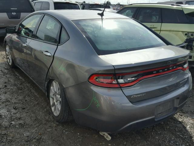 1C3CDFCA5DD314125 - 2013 DODGE DART LIMIT GRAY photo 3