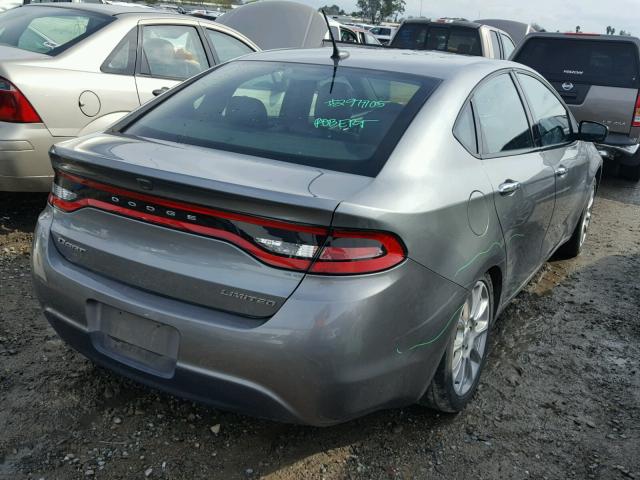 1C3CDFCA5DD314125 - 2013 DODGE DART LIMIT GRAY photo 4