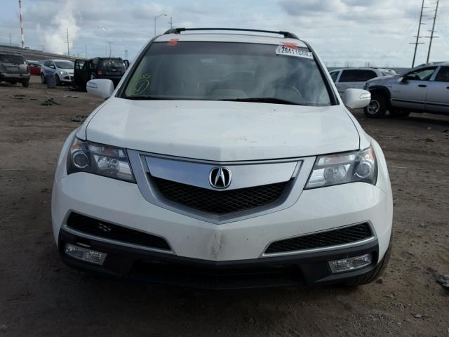 2HNYD2H61CH518947 - 2012 ACURA MDX ADVANC WHITE photo 9