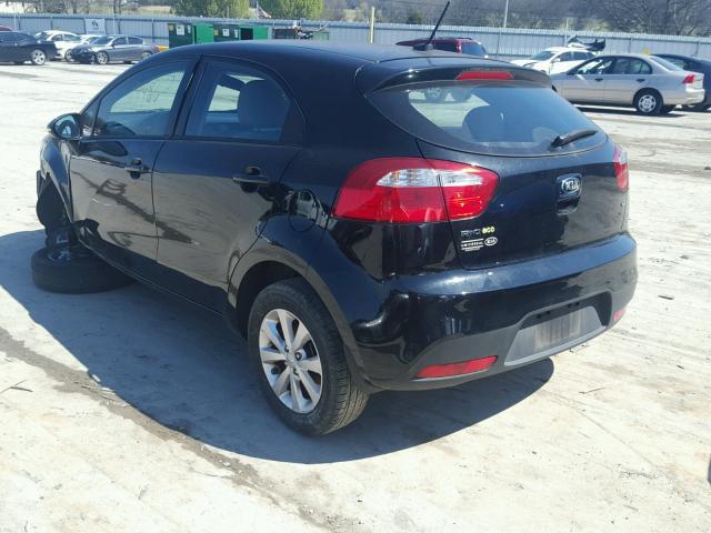 KNADN5A3XF6514921 - 2015 KIA RIO EX BLACK photo 3