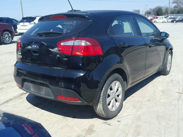 KNADN5A3XF6514921 - 2015 KIA RIO EX BLACK photo 4