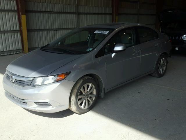 2HGFB2F81CH329630 - 2012 HONDA CIVIC EX SILVER photo 2