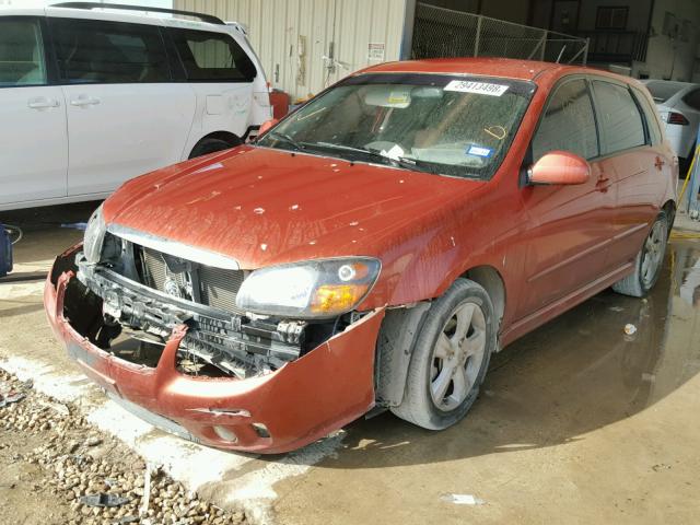 KNAFE161785021909 - 2008 KIA SPECTRA5 5 ORANGE photo 2