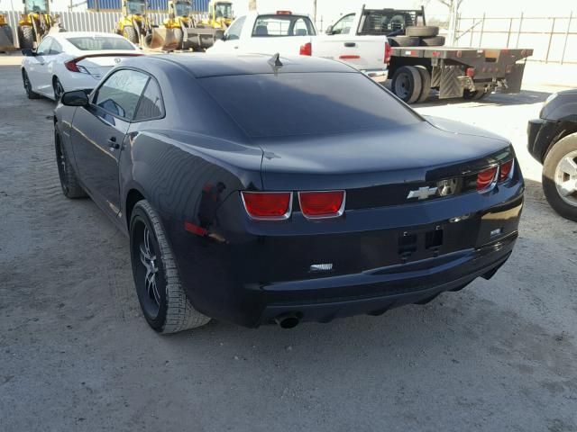 2G1FB1EV2A9205799 - 2010 CHEVROLET CAMARO LT BLACK photo 3