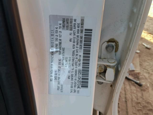 3MYDLBZV4GY102681 - 2016 TOYOTA SCION IA WHITE photo 10