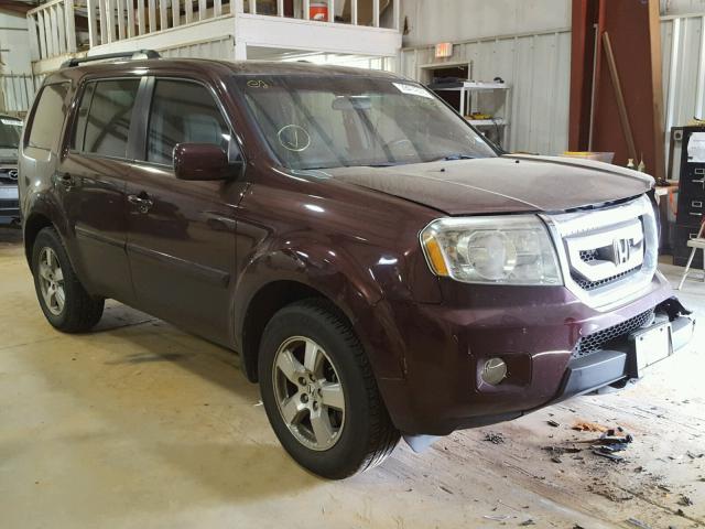 5FNYF3H45BB049452 - 2011 HONDA PILOT EX MAROON photo 1