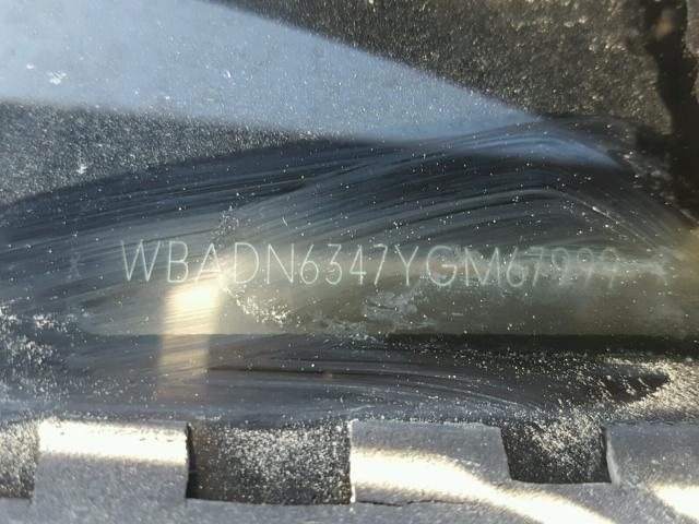 WBADN6347YGM67999 - 2000 BMW 540 I AUTO BLACK photo 10