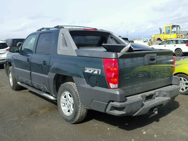 3GNEK13T23G312789 - 2003 CHEVROLET AVALANCHE GREEN photo 3