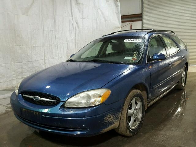 1FAFP58U82G108103 - 2002 FORD TAURUS SE BLUE photo 2