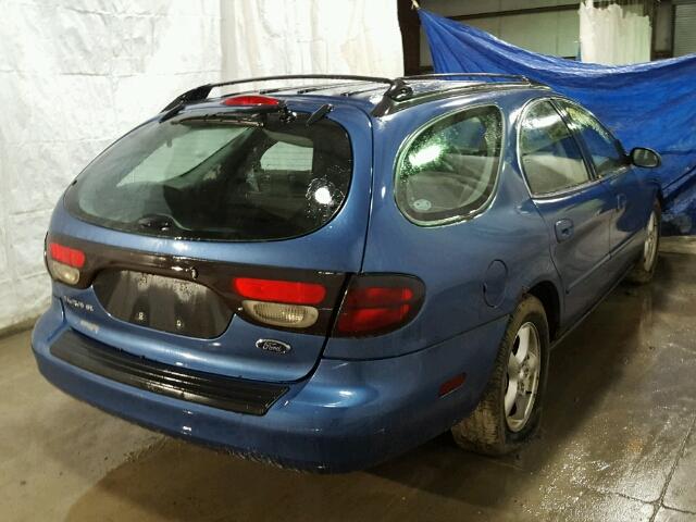 1FAFP58U82G108103 - 2002 FORD TAURUS SE BLUE photo 4