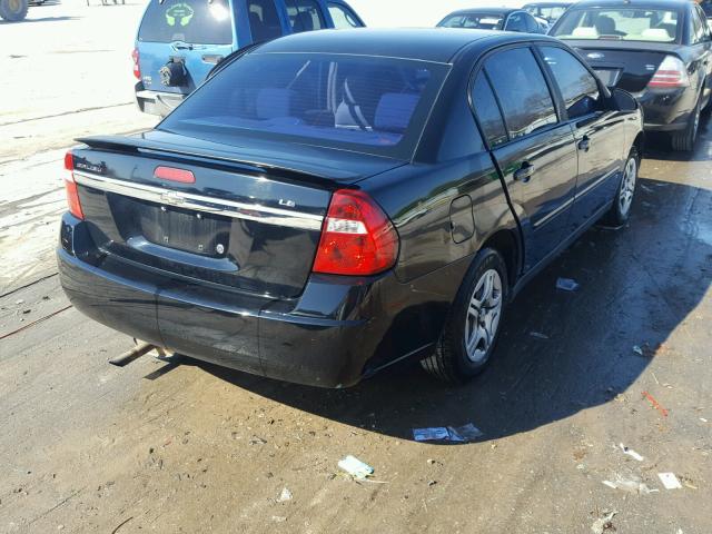 1G1ZS51F96F300281 - 2006 CHEVROLET MALIBU LS შავი ფოტო 4
