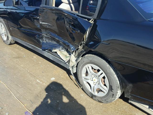 1G1ZS51F96F300281 - 2006 CHEVROLET MALIBU LS შავი ფოტო 9