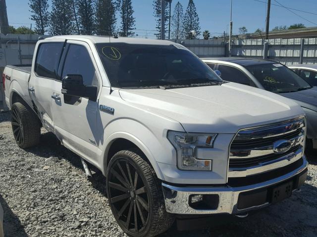 1FTEW1EG4HFB47172 - 2017 FORD F150 SUPER WHITE photo 1