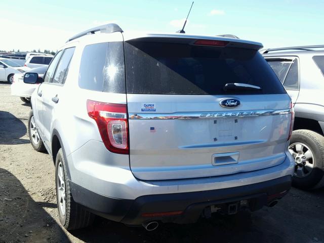 1FM5K7B80DGC70902 - 2013 FORD EXPLORER SILVER photo 3