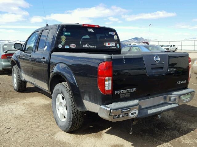 1N6AD07W75C430422 - 2005 NISSAN FRONTIER C BLACK photo 3