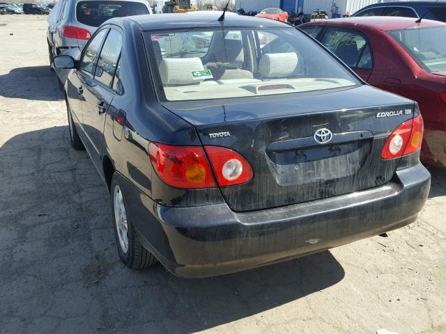 JTDBR32E630010707 - 2003 TOYOTA COROLLA CE BLACK photo 3