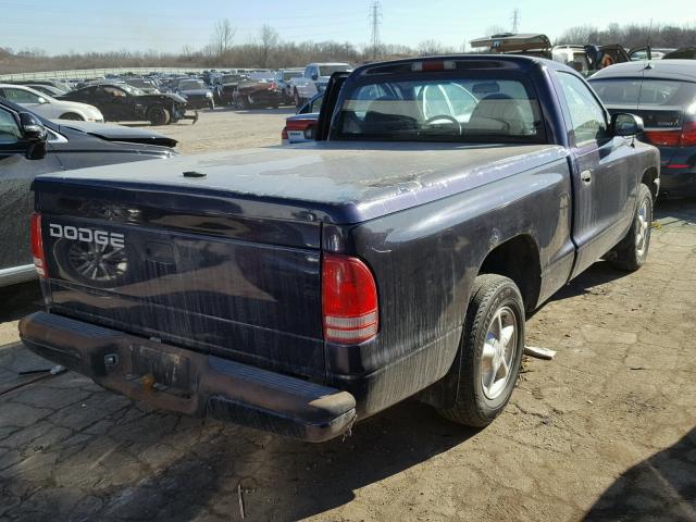 1B7FL26XXXS192494 - 1999 DODGE DAKOTA PURPLE photo 4