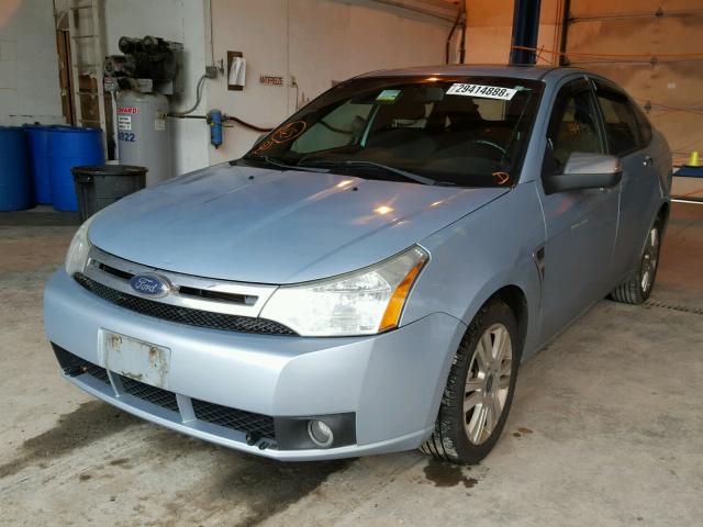 1FAHP35N68W220164 - 2008 FORD FOCUS SE BLUE photo 2