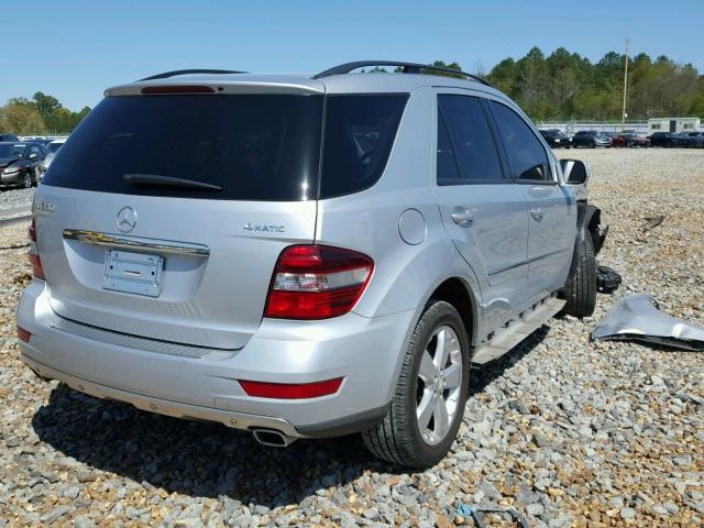 4JGBB86E09A527270 - 2009 MERCEDES-BENZ ML 350 SILVER photo 4