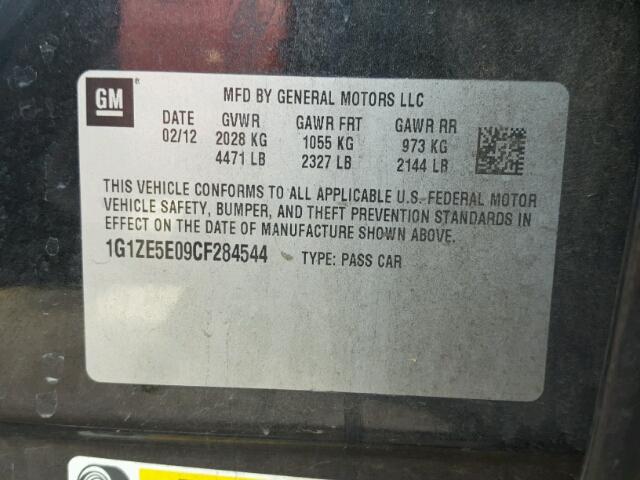 1G1ZE5E09CF284544 - 2012 CHEVROLET MALIBU LTZ BLACK photo 10