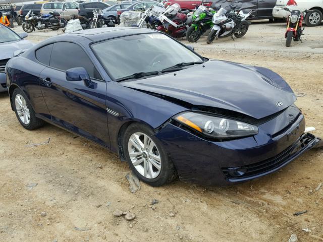 KMHHM66DX8U288503 - 2008 HYUNDAI TIBURON GS BLUE photo 1