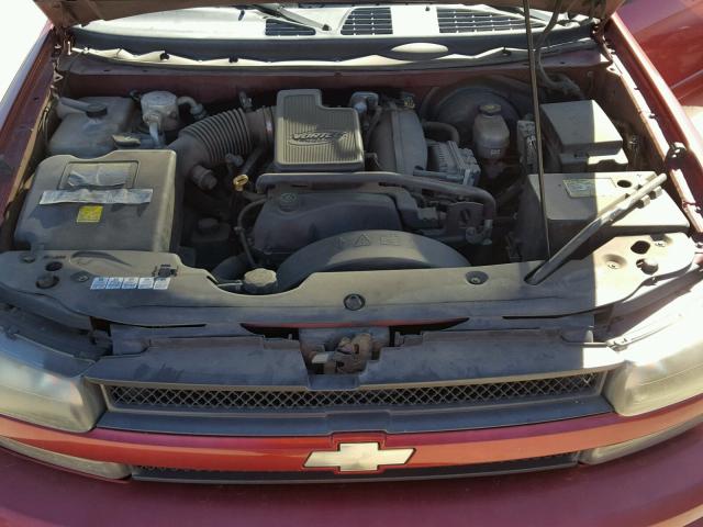 1GNDT13S322320343 - 2002 CHEVROLET TRAILBLAZE RED photo 7